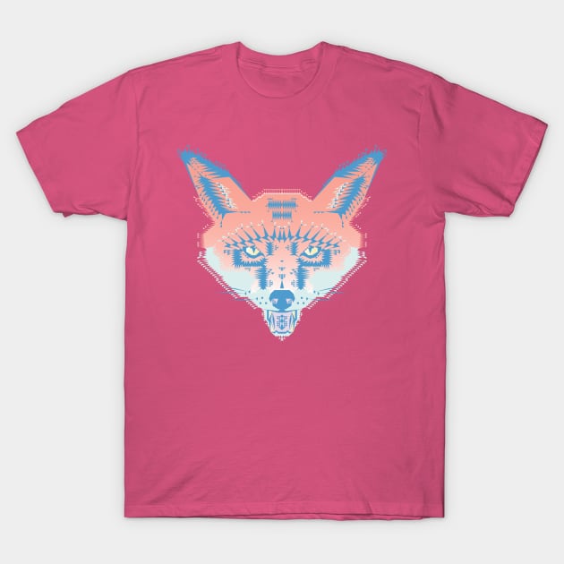 Geometric Fox (pastel) T-Shirt by chobopop